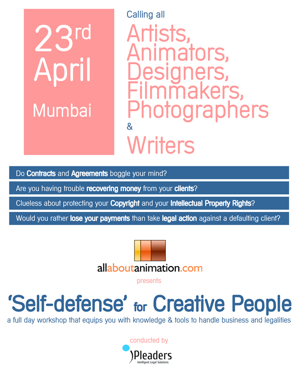 Upcoming Workshop: Self-defense for Creative People - 23rd April, Mumbai